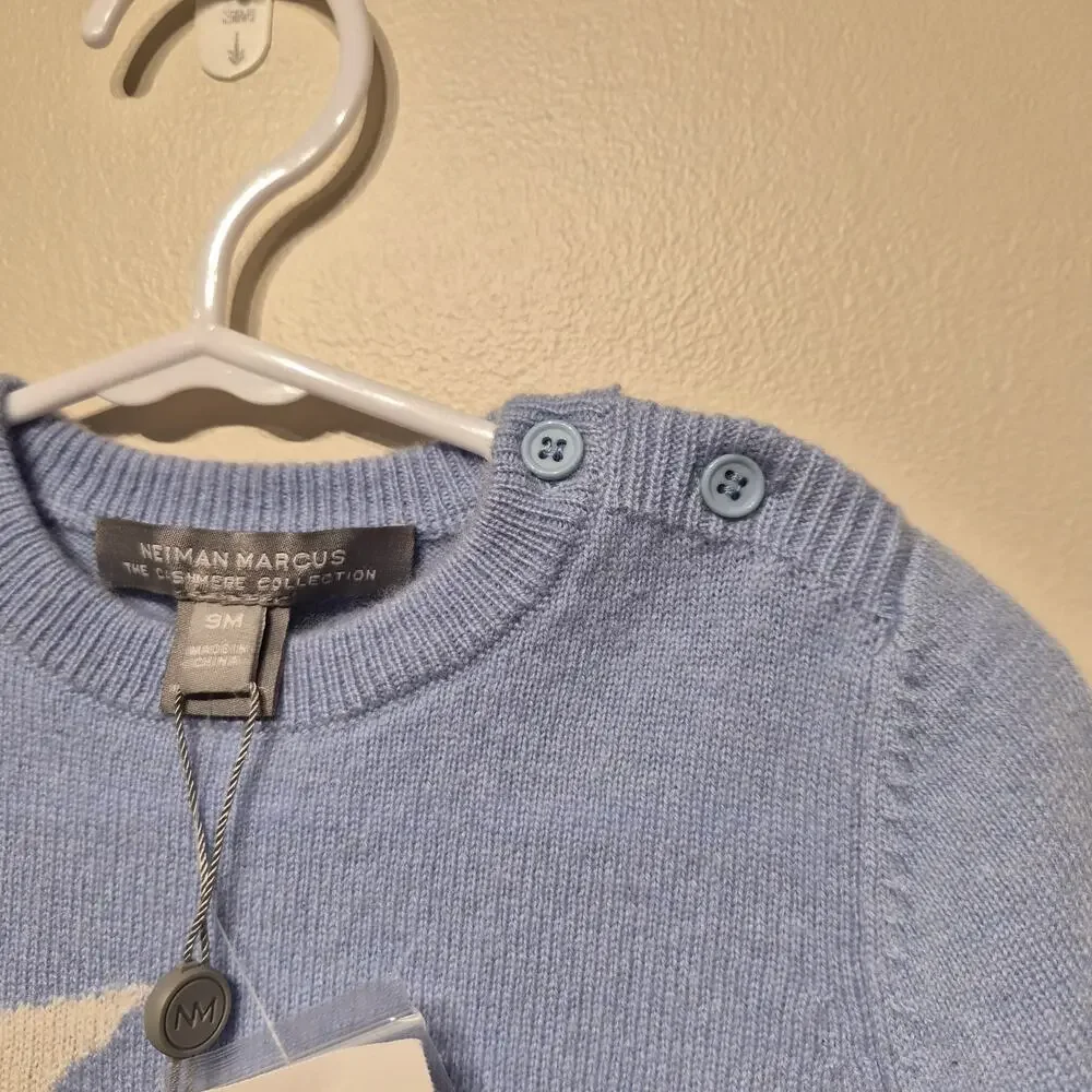 Neiman Marcus The Cashmere Collection 9 Month NWT Blue and White Star One Piece
